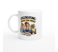 PassionCadeau Decorating Mug Cheaper Than Therapy | Funny Painter and Decorator Coffee Mug - Unique Gift Idea