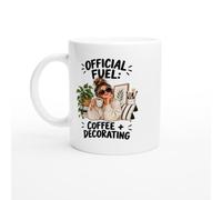 PassionCadeau Decorating Mug Official Fuel: Coffee + Decorating | Novelty Home Decor Lover Coffee Mug - Unique Gift Idea