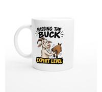 PassionCadeau Delegation Mug Passing the Buck Expert Level | Funny Manager Tea Mug - Unique Gift Idea