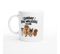 PassionCadeau Dog Mug Sunday Dog Walkers Club | Novelty Dog Lover Coffee Mug - Unique Gift Idea