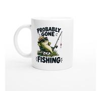 PassionCadeau Fishing Mug Probably Gone Fishing | Funny Angler Tea Mug - Unique Gift Idea