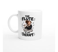 PassionCadeau Flute Mug The Flute is My Therapy | Funny Flute Player Mug - Unique Gift Idea