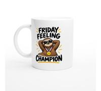 PassionCadeau Friday Mug Friday Feeling Champion | Funny Weekend Lover Tea Mug - Unique Gift Idea