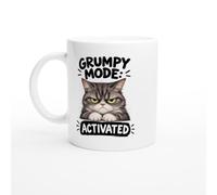 PassionCadeau Grumpy Mug Grumpy Mode: Activated | Funny Moody cat Coffee Mug - Unique Gift Idea