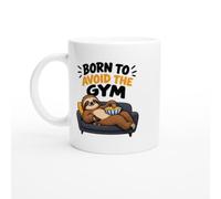 PassionCadeau Gym Mug Born to Avoid the Gym | Funny Couch Potato Mug - Unique Gift Idea