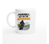 PassionCadeau Motorbike Mug Probably Out on the Motorbike | Novelty Biker Mug - Unique Gift Idea