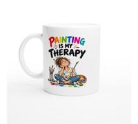 PassionCadeau Painting Mug Painting is My Therapy | Novelty Painter Coffee Mug - Unique Gift Idea