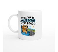 PassionCadeau Road Trip Mug I'd Rather Be Miles Down the Road | Funny Dog Lover Coffee Mug - Unique Gift Idea
