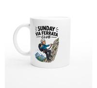 PassionCadeau Via Ferrata Mug Sunday Via Ferrata Club | Funny Mountaineer Mug - Unique Gift Idea