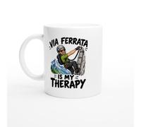 PassionCadeau Via Ferrata Mug Via Ferrata is My Therapy | Funny Climber Coffee Mug - Unique Gift Idea