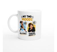 PassionCadeau Volleyball Mug My Two Moods: Volleyball Thinking About It | Funny Volleyball Player Mug - Unique Gift Idea