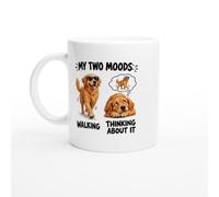 PassionCadeau Walking Mug My Two Moods: Walking Thinking About It | Novelty Walker Mug - Unique Gift Idea