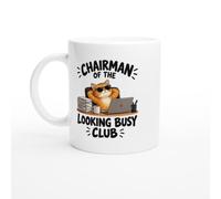 PassionCadeau Work Mug Chairman of the Looking Busy Club | Novelty Cat Lover Coffee Mug - Unique Gift Idea