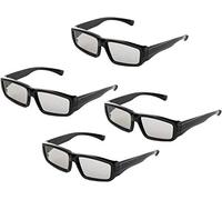 Passive 3D Glasses Circular Polarized Lenses for Family All Ages Unisex Sony Sharp Toshiba Samsung LG Philips and all Passive TVs, RealD Cinema Home Movie Theaters and Projectors-4 Pairs