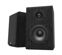 Passive Bookshelf Speakers Pair, 75W Classic Wooden Speaker with 4-Inch Carbon Fiber Woofer &1-Inch Silk Domed Tweeter 2-Way Speaker, Amplifier Required (Not Inlcuded)