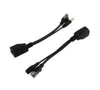 Passive for poe Adapter Cable 17cm DC 5.5x2.1mm for IP Camera(Black)