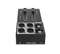 Passive Monitor Audio Controller - 1 Input 2 Output Volume Adjustment Tool, High Accuracy 70mm Fader | Sound Level Controller For Home Setup, Studio Equipment For Recording, Mixing, Audio Monitoring