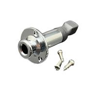 Passive Pickup Head Round Head Endpin for Acoustic Ukulele, 6.35 + 2.5mm, Chrome, 2Pcs(Pickup Endpin)