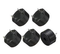 Passive Piezo Buzzer Black Electronic Alarm Module Mini Sounder Speaker for Computers Printers Electronic Components (Pack of 5)