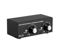 Passive Speaker Volume Control Box, Desktop Left/Right Channel Independent Volume Control, No Power Required, for Conference or Performance