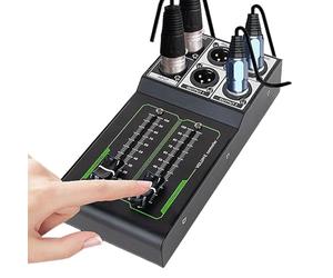 Passive Volume Controller, Precise Audio Mixer, Studio Monitor Speakers, Duals Output Controllers, 7.48x3.46x1.5 Inches, Ideal for Mixing, Mastering, and Critical Listening