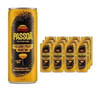 Passoa Passionfruit Martini, 5% ABV, Party Pack Case of 12 x 250ml Cans, Pre-Mixed and Ready to Drink Sparking Cocktail with Vodka, Passion Fruit and Vanilla