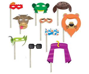 Passover 10 Plagues of Egypt Photobooth Prop Masks for Pesach Seder