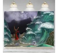 Passover Backdrop Jewish Moses Parting Red Sea Jews Party Photographic Background Decoration Party Jewish Festivals Decor Banne 300x200cm