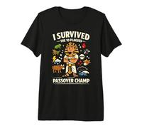 Passover Champ 10 Plagues Funny Jewish Pharaoh Seder Premium T-Shirt