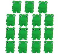 Passover Frogs - Bag of 15 Plastic Squeaking Frogs, Bright Green 10 Plague Frogs for Seder Table Decoration