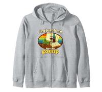 Passover I'm Just Here For The Gossip Matzah Jewish Family Zip Hoodie