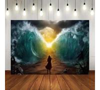 Passover Photo Backdrop Jewish Moses Divided Parting The Red Sea Jews Pesach Festival Party DecorationPhotographic Background 210X150cm
