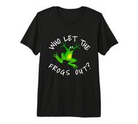 Passover Shirt Who Let The Frogs Out Funny Jewish Matzah Premium T-Shirt