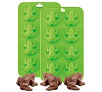 Passover Silicone Frog Molds - Chocolate, Candy, Jelly and Ice Tray in Fun 10 Plague Frog Shape - Pesach Seder and Kitchen Accessories by The Kosher Cook - 2 Pack