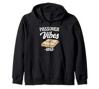 Passover Vibes Only Funny Jewish Zip Hoodie