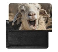 Passport And Vaccine Card Holder Beige Goat Face Passport Holder Passport Case Passport Covers Passport Book Passport Protector Passport Wallet International Travel, Beige Goat Face, 5.8 × 3.9 × 0.4