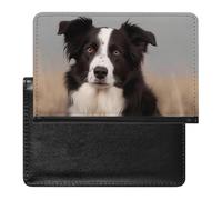 Passport And Vaccine Card Holder Border Collie Passport Holder Passport Case Passport Covers Passport Book Passport Protector Passport Wallet International Travel, Border Collie, 5.8 × 3.9 × 0.4