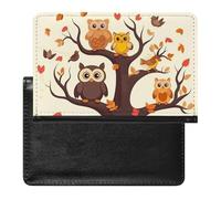 Passport And Vaccine Card Holder Cartoon Family Owls On The Brown Tree Passport Holder Passport Case Passport Covers Passport Book Passport Protector Passport Wallet International Travel, Cartoon