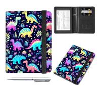 Passport and Vaccine Card Holder Combo,Passport Cover Case with Vaccine Card Slot RFID Blocking,for Wallet,Passport Cover, Passport Case, Passport Holder for Women and Men, Cute Dinosaurs