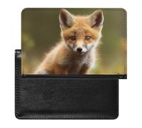 Passport And Vaccine Card Holder Cute Baby Fox Passport Holder Passport Case Passport Covers Passport Book Passport Protector Passport Wallet International Travel, Cute Baby Fox, 5.8 × 3.9 × 0.4