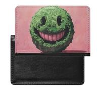Passport And Vaccine Card Holder Green Smiley Face Passport Holder Passport Case Passport Covers Passport Book Passport Protector Passport Wallet International Travel, Green Smiley Face, 5.8 × 3.9 ×