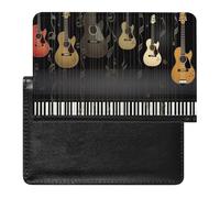 Passport And Vaccine Card Holder Guitar Piano Pattern Passport Holder Passport Case Passport Covers Passport Book Passport Protector Passport Wallet International Travel, Guitar Piano Pattern, 5.8 ×