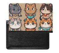 Passport And Vaccine Card Holder Many Cartoon Cats Passport Holder Passport Case Passport Covers Passport Book Passport Protector Passport Wallet International Travel, Many Cartoon Cats, 5.8 × 3.9 ×