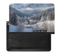 Passport And Vaccine Card Holder Winter Landscape in The Bavarian Alps Passport Holder Passport Case Passport Covers Passport Book Passport Protector Passport Wallet International Travel, Winter