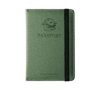 Passport Book and Card Holder | PU Leather Wallet Case - Blocking Document Organizer Case for ID, Cash, Cards, Tickets, green, Refer to description, Unisex