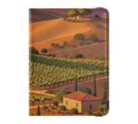 Passport Card Holder leather Passport Case European Landscape village