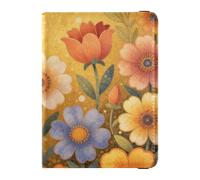 Passport Card Holder leather Travel Passport Wallet Art Nouveau Flower