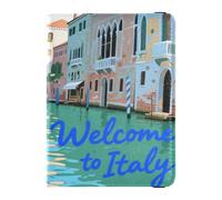 Passport Card Holder leather Wallet Passport Holder welcome to italy