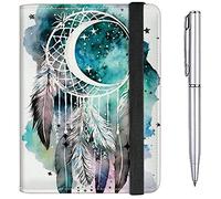 Passport Case and CDC Vaccine Card Holder Combo Plus a Pen, Dreamcatcher, Modern