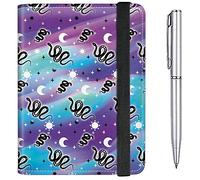 Passport Case and CDC Vaccine Card Holder Combo Plus a Pen, Gothic Snake Magic Mystic, Modern